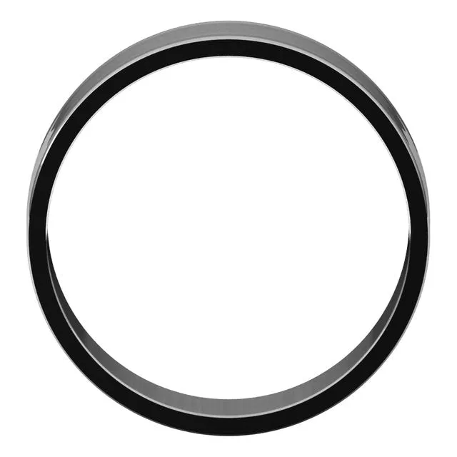 10K White Gold Flat Ultra-Light Wedding Band, 6 mm Wide