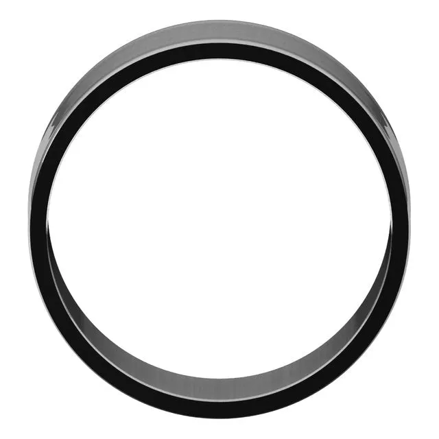 10K White Gold Flat Ultra-Light Wedding Band, 8 mm Wide