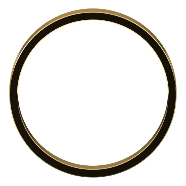 10K Yellow Gold Flat Ultra-Light Wedding Band, 3 mm Wide
