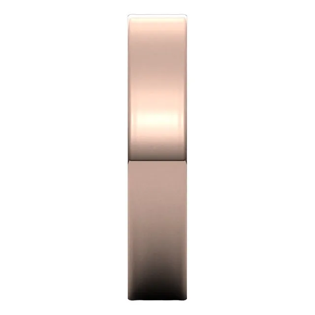 14K Rose Gold Flat Ultra-Light Wedding Band, 4 mm Wide