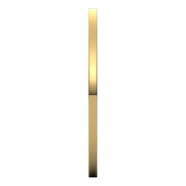 14K Yellow Gold Flat Ultra-Light Wedding Band, 1 mm Wide