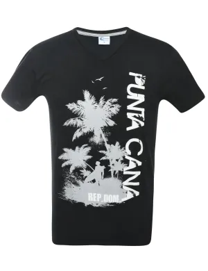 2000s Punta Cana Printed T-shirt - S