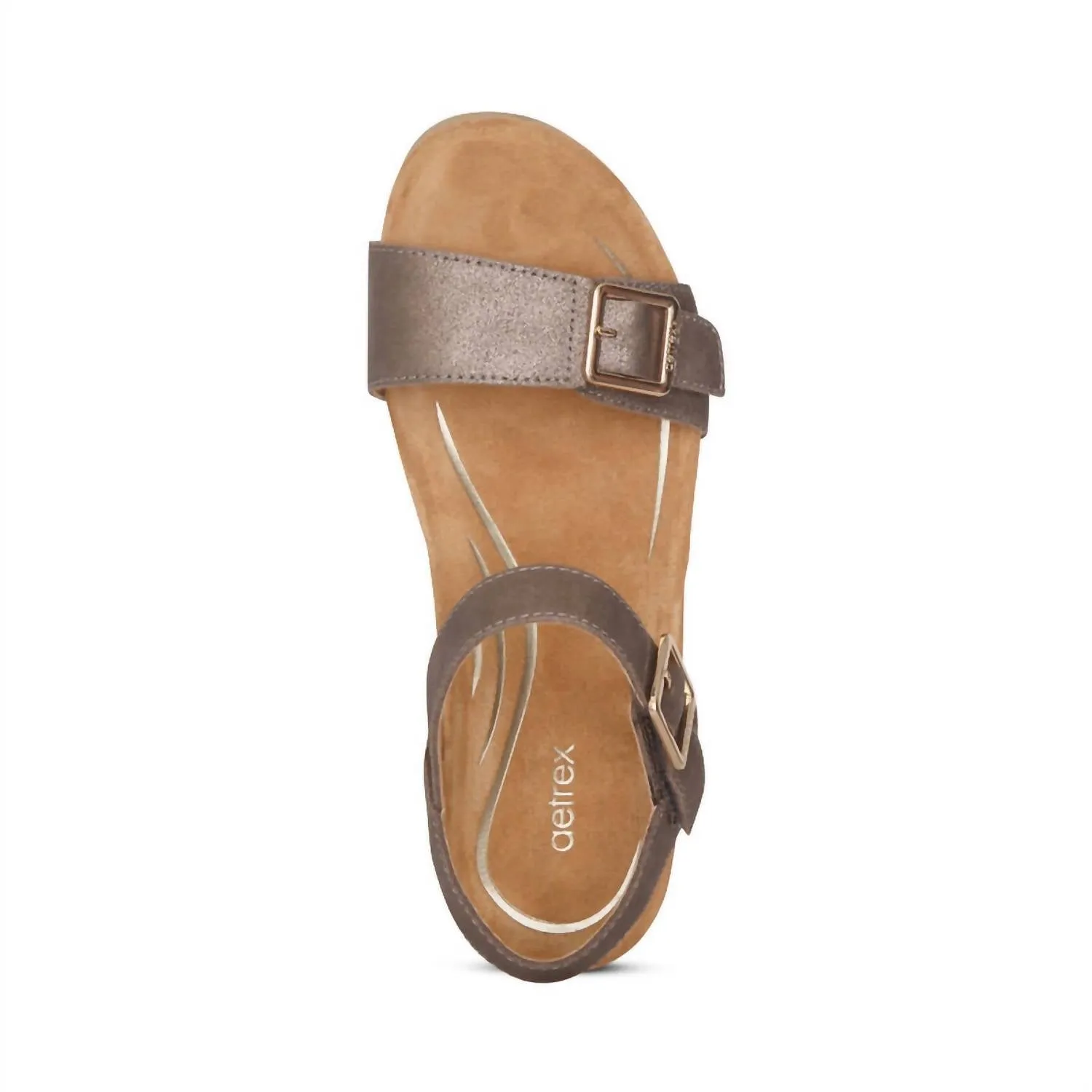 Aetrex - Women's Lexa Quarter Strap Wedge Sandals