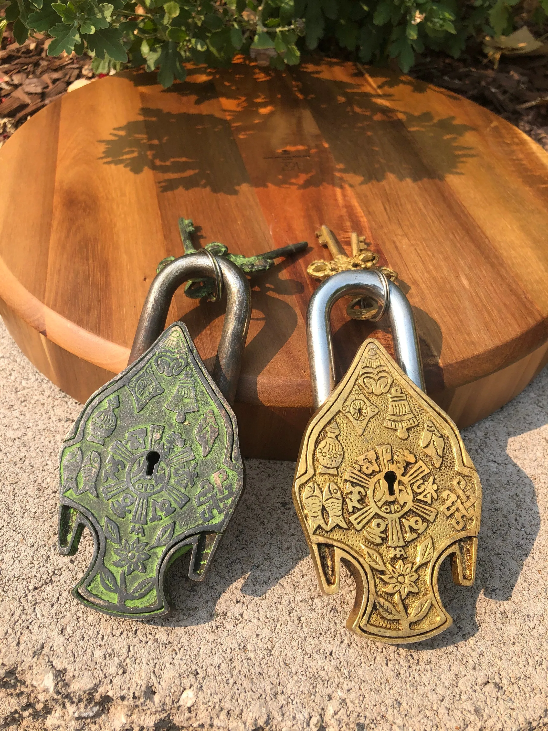 Brass Antique Lock Buddha Padlock Vintage Lock