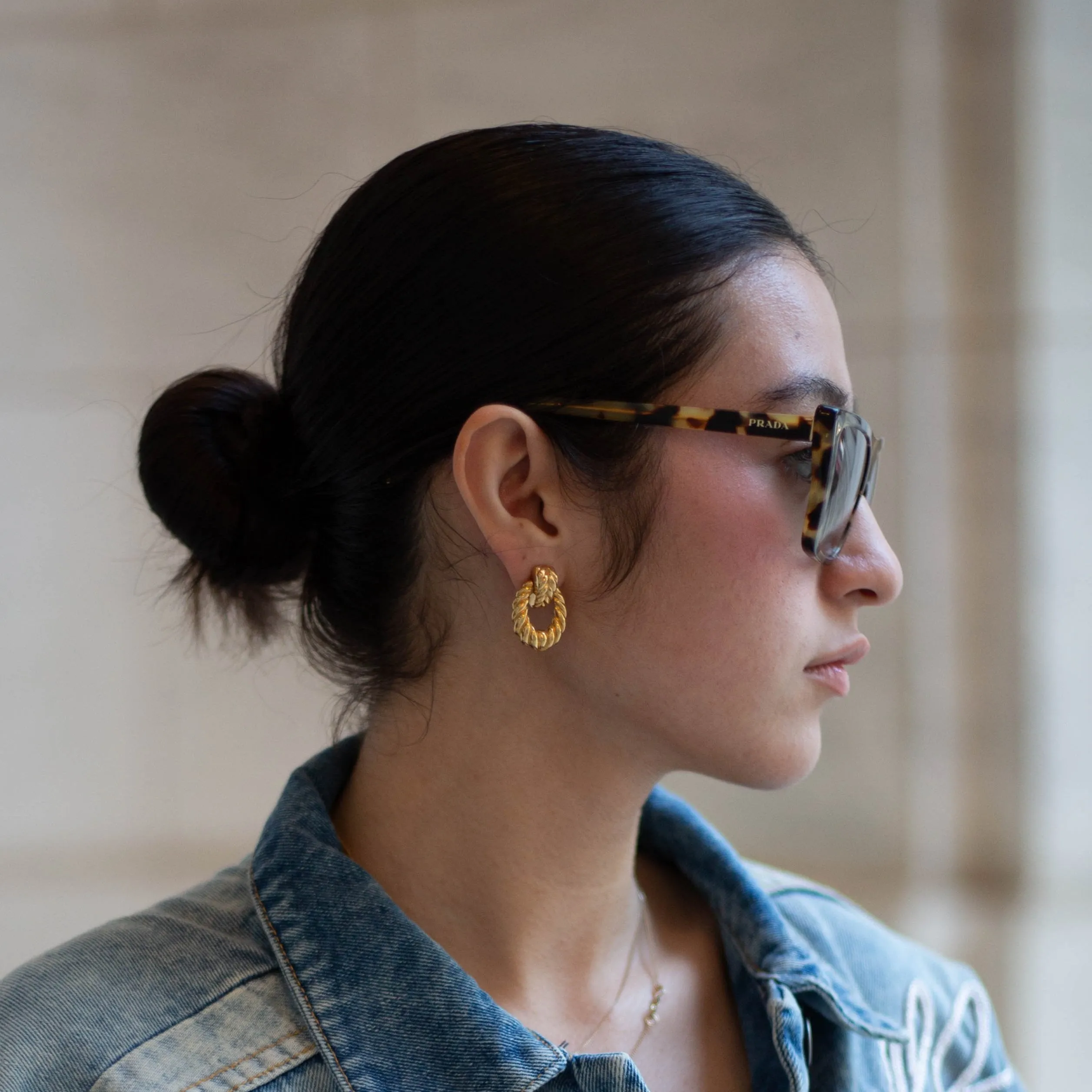 Dior Vintage Doorknocker Earrings