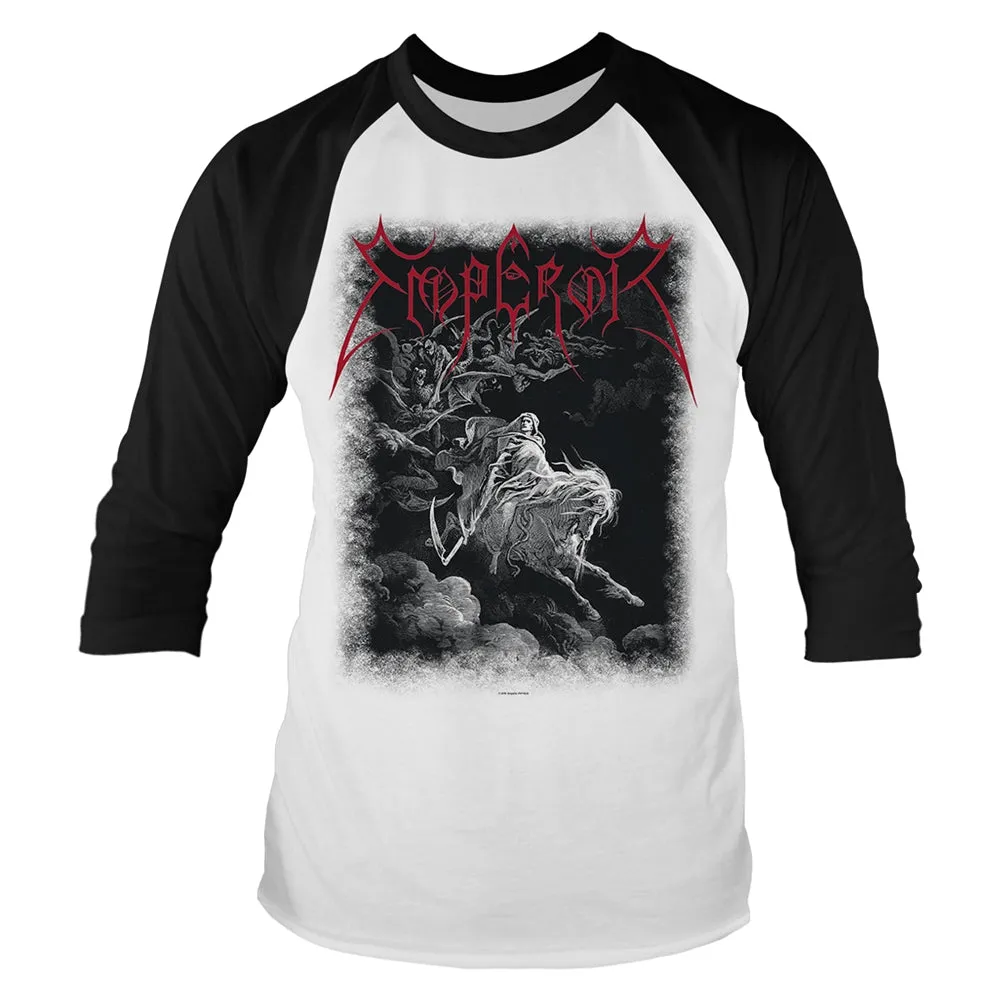Emperor Unisex Raglan T-shirt: Rider (White/Black)