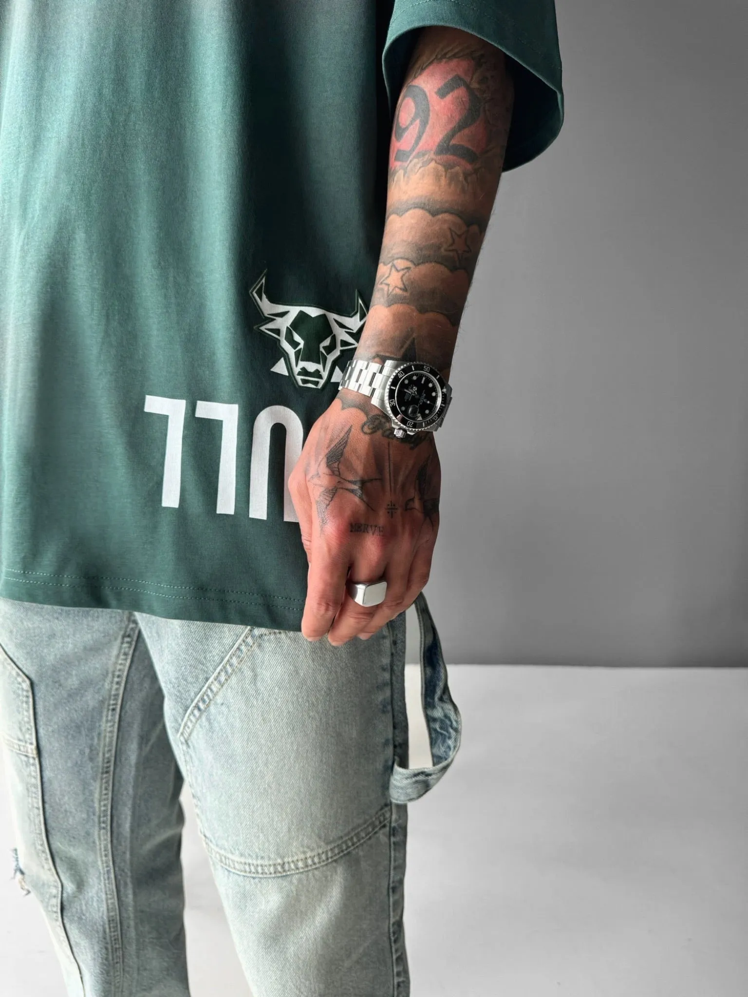 Oversize Bull T-shirt - Petrol