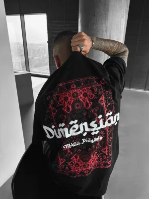 Oversize Dimenson T-shirt - Black and Red