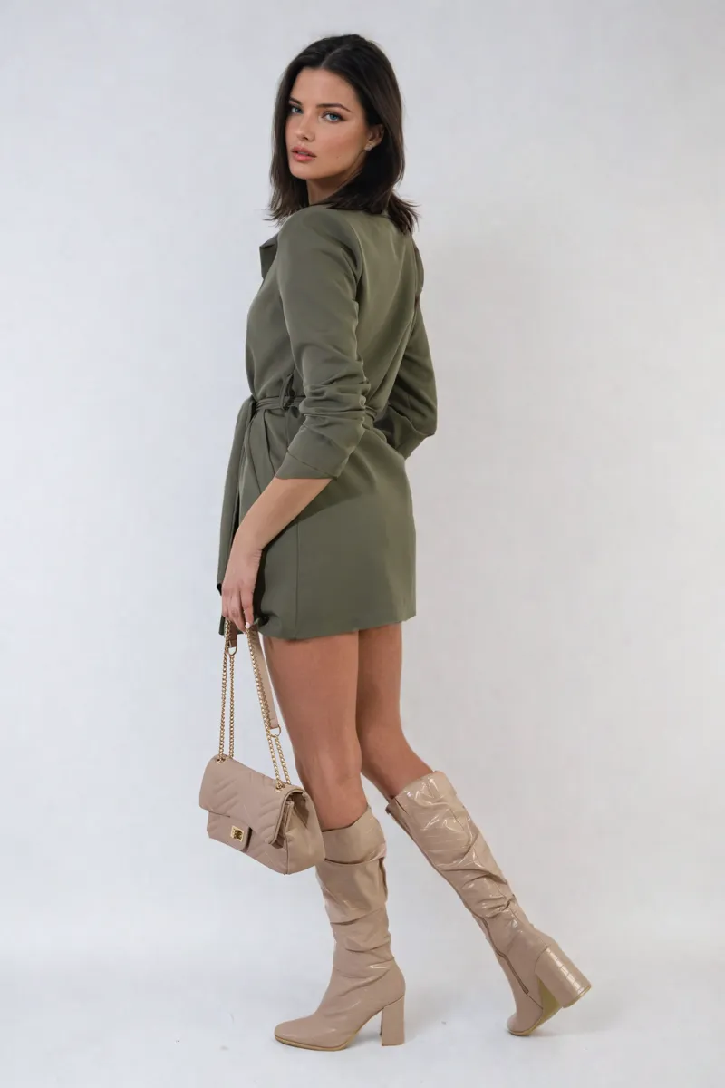 Tie Waist Blazer Dress