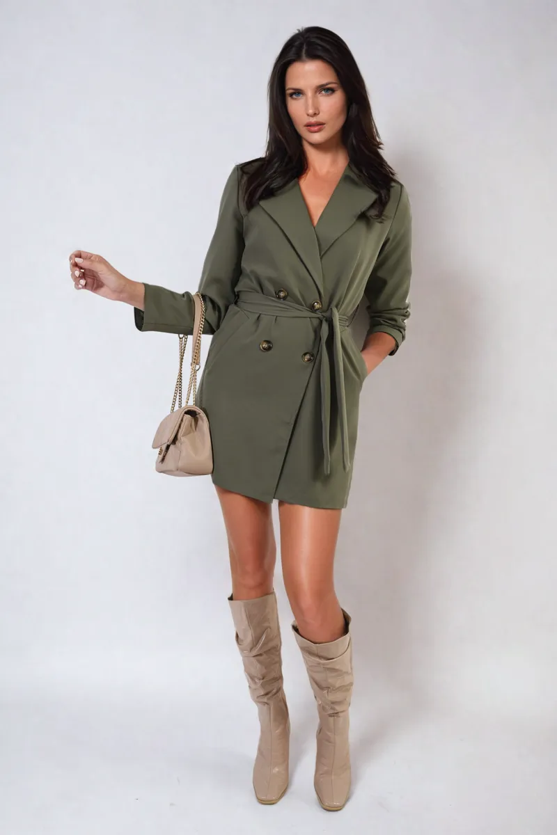 Tie Waist Blazer Dress