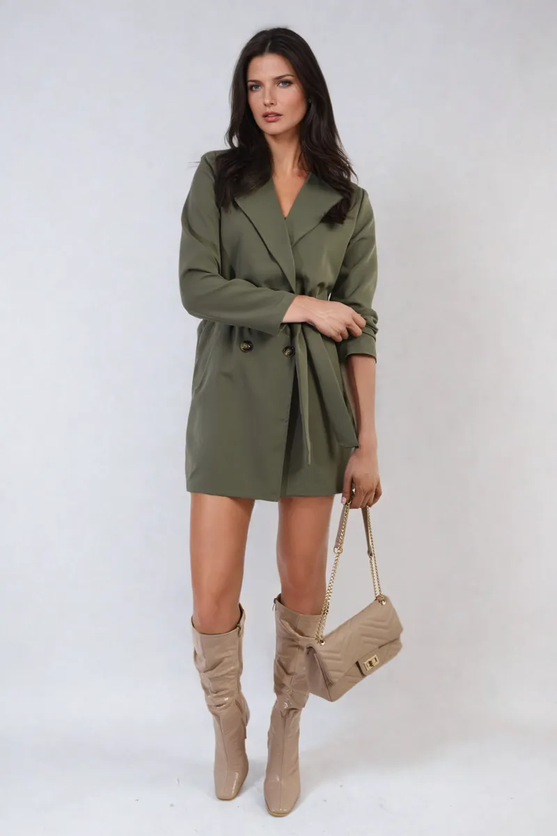 Tie Waist Blazer Dress
