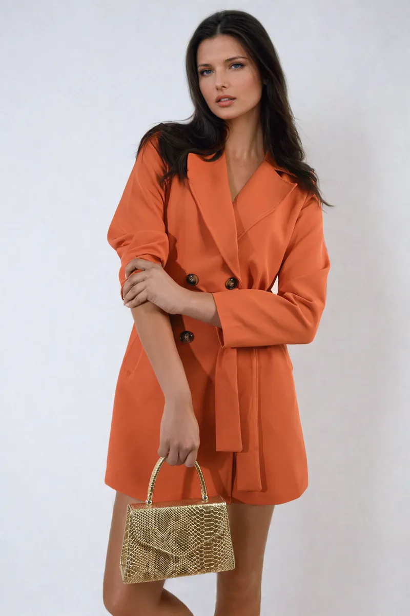 Tie Waist Blazer Dress