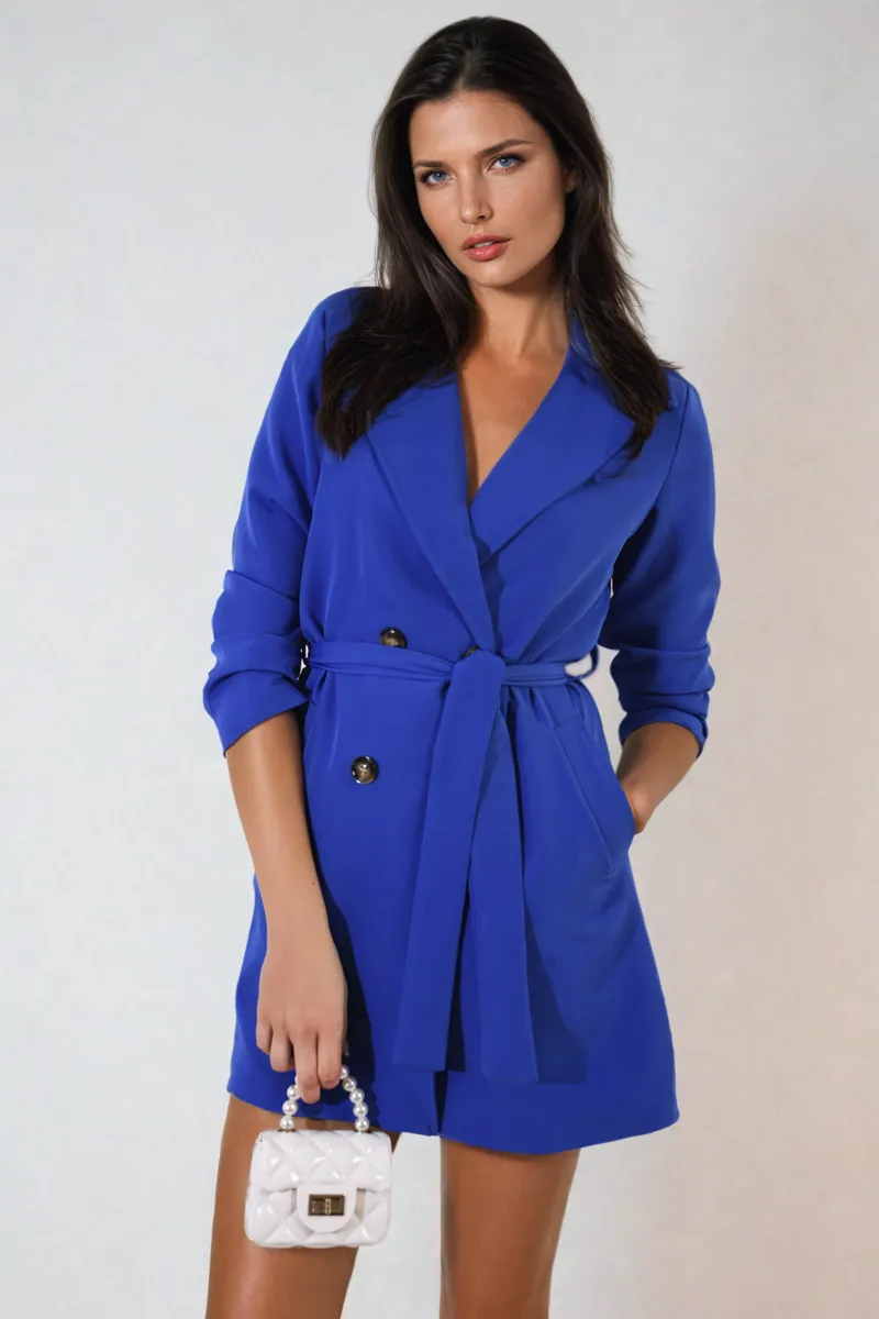 Tie Waist Blazer Dress