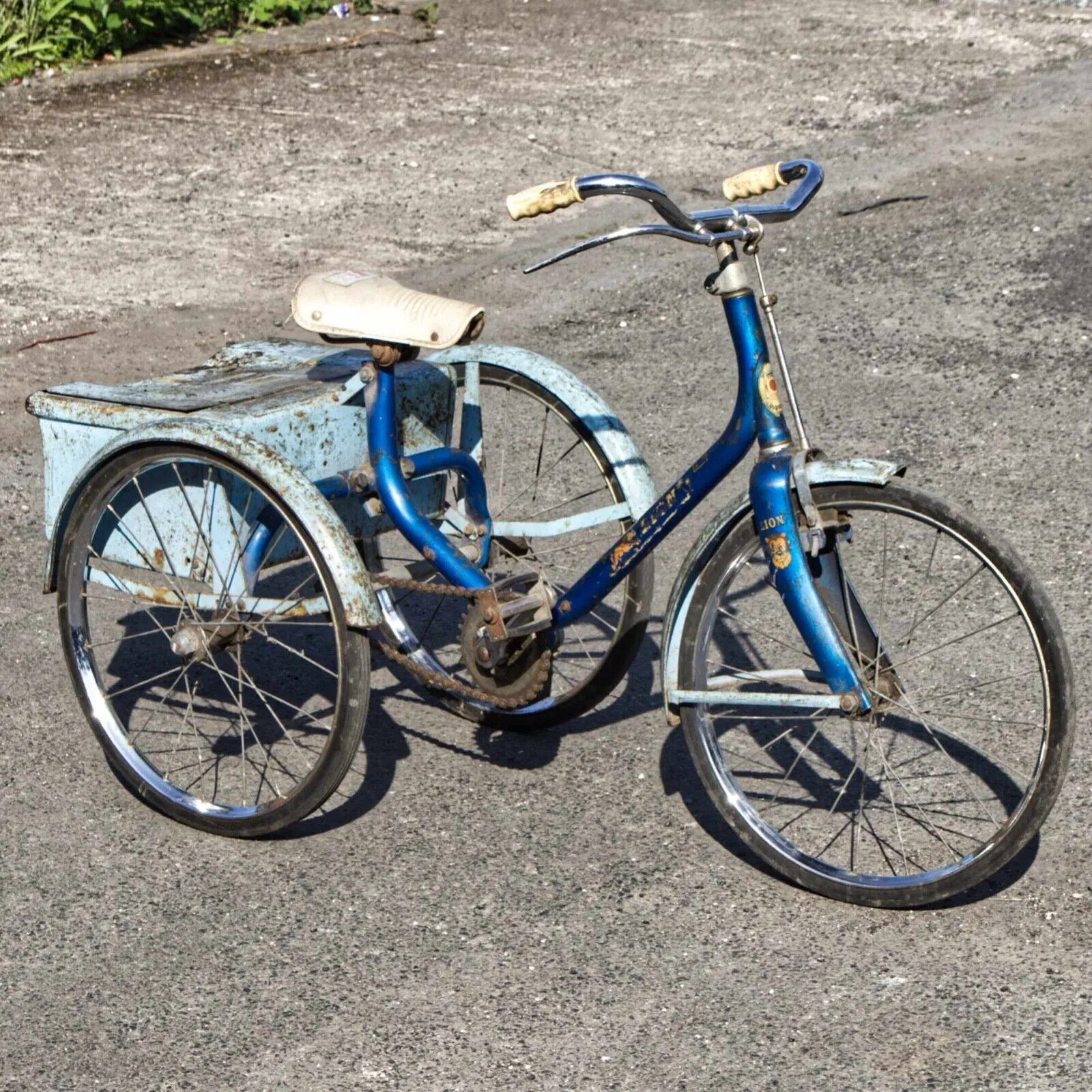 Vintage Childs Raleigh Sunbeam Tricycle With Luggage Box